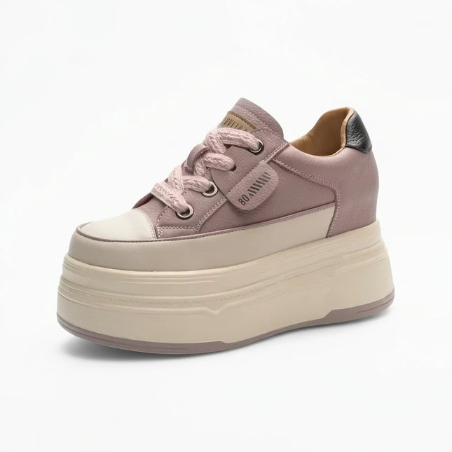 Mocassin cuir plateforme à lacets femme - Vue 1 - Mocassin