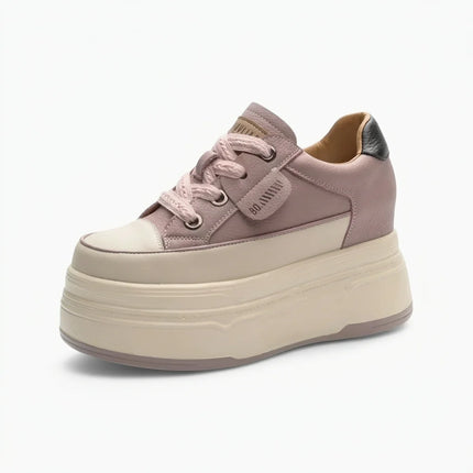 Mocassin cuir plateforme à lacets femme - Vue 1 - Mocassin