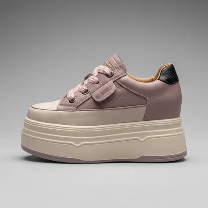 Mocassin cuir plateforme à lacets femme - Vue 2 - Mocassin
