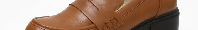 Mocassin cuir plateforme femme quotidien élégant - Vue 1 - Mocassin