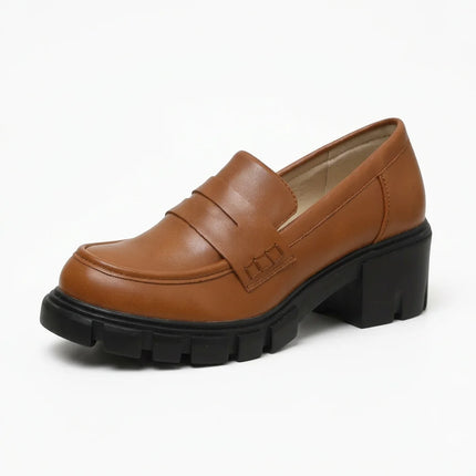 Mocassin cuir plateforme femme quotidien élégant - Vue 1 - Mocassin