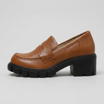 Mocassin cuir plateforme femme quotidien élégant - Vue 2 - Mocassin