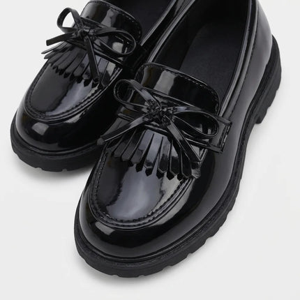 Mocassin cuir pu école élégant fille style britannique - Vue 2 - Mocassin