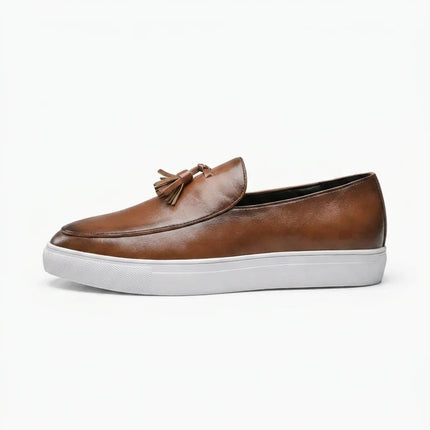 Mocassin cuir respirant à glands homme - Vue 1 - Mocassin