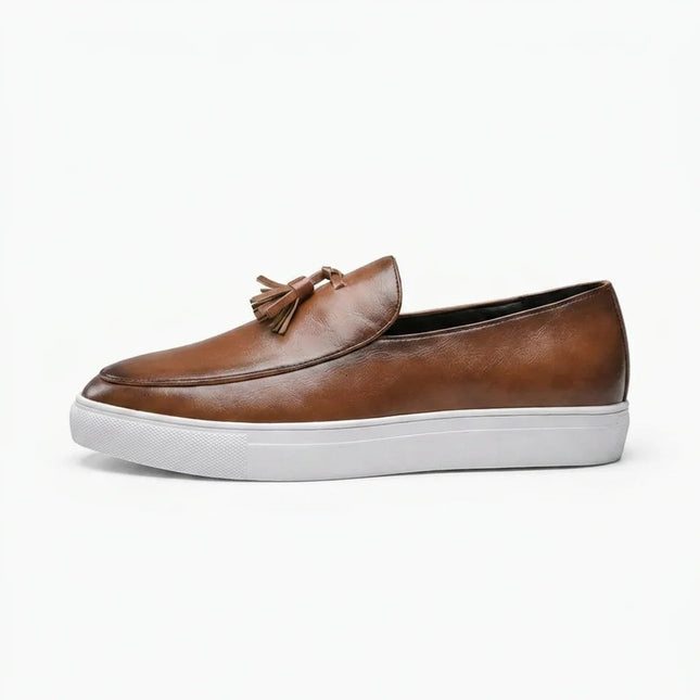 Mocassin cuir respirant à glands homme - Vue 1 - Mocassin