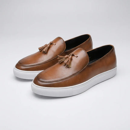 Mocassin cuir respirant à glands homme - Vue 2 - Mocassin