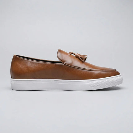 Mocassin cuir respirant à glands homme - Vue 3 - Mocassin