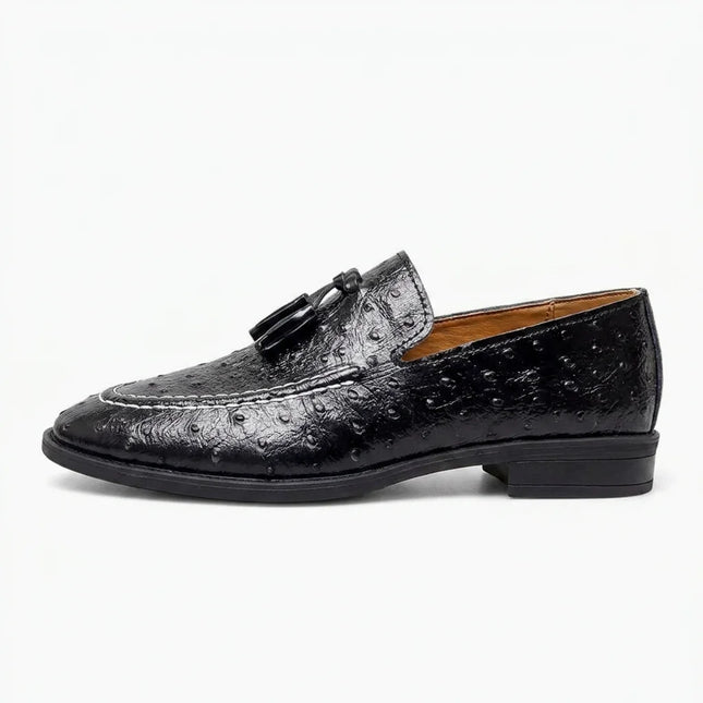 Mocassin cuir suédé à gland homme élégant - Vue 1 - Mocassin