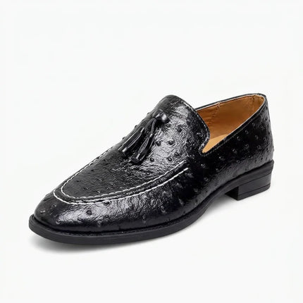 Mocassin cuir suédé à gland homme élégant - Vue 1 - Mocassin