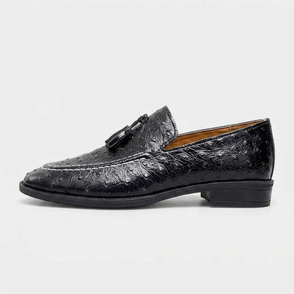 Mocassin cuir suédé à gland homme élégant - Vue 2 - Mocassin