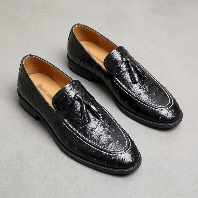 Mocassin cuir suédé à gland homme élégant - Vue 3 - Mocassin