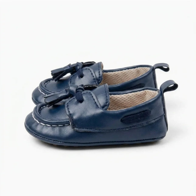 Mocassin cuir synthétique bébé élégant à glands - Vue 1 - Mocassin