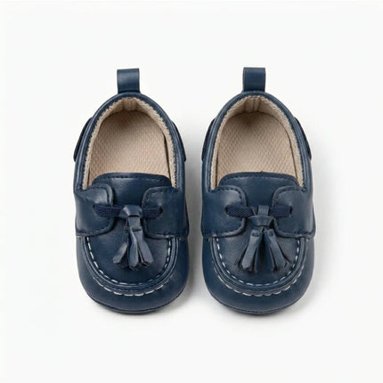 Mocassin cuir synthétique bébé élégant à glands - Vue 1 - Mocassin