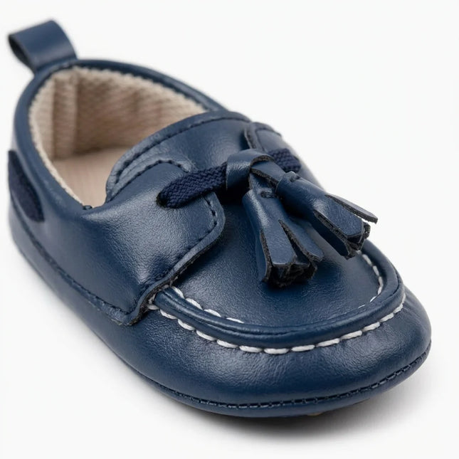 Mocassin cuir synthétique bébé élégant à glands - Vue 4 - Mocassin