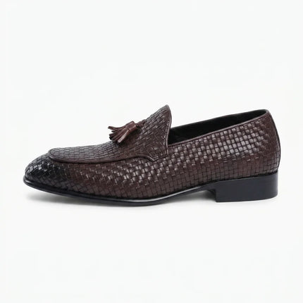 Mocassin cuir tressé à glands homme élégant - Vue 2 - Mocassin