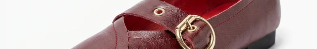 Mocassin cuir véritable bout carré Mary Janes - Vue 1 - Mocassin