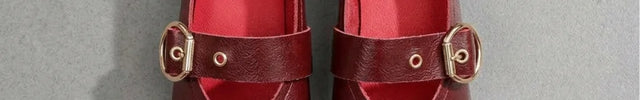 Mocassin cuir véritable bout carré Mary Janes - Vue 2 - Mocassin