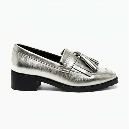 Mocassin cuir véritable femme à gland élégant - Vue 1 - Mocassin