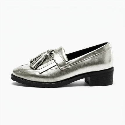Mocassin cuir véritable femme à gland élégant - Vue 1 - Mocassin