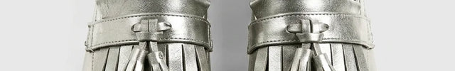 Mocassin cuir véritable femme à gland élégant - Vue 2 - Mocassin