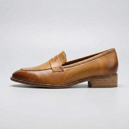 Mocassin cuir véritable femme élégant à enfiler - Vue 3 - Mocassin