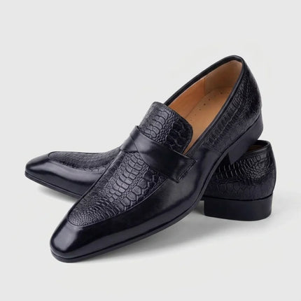 Mocassin cuir véritable homme élégant bout pointu - Vue 2 - Mocassin