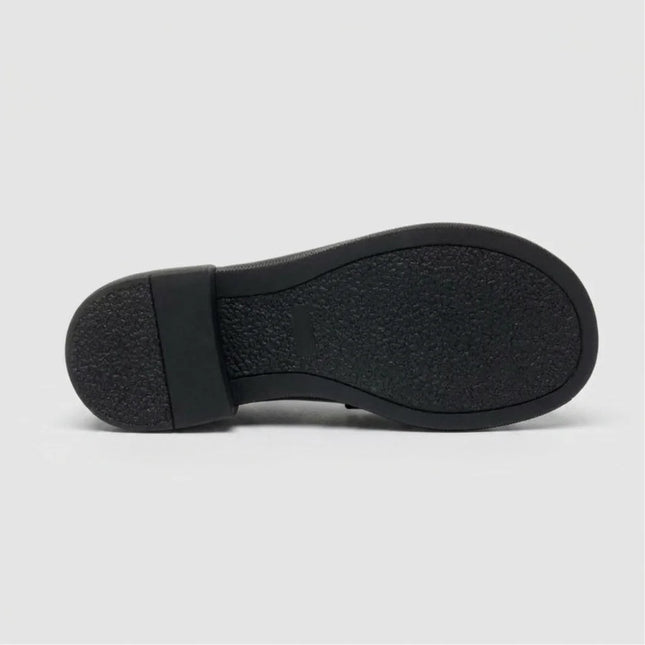 Mocassin cuir verni femme bout rond plateforme - Vue 4 - Mocassin