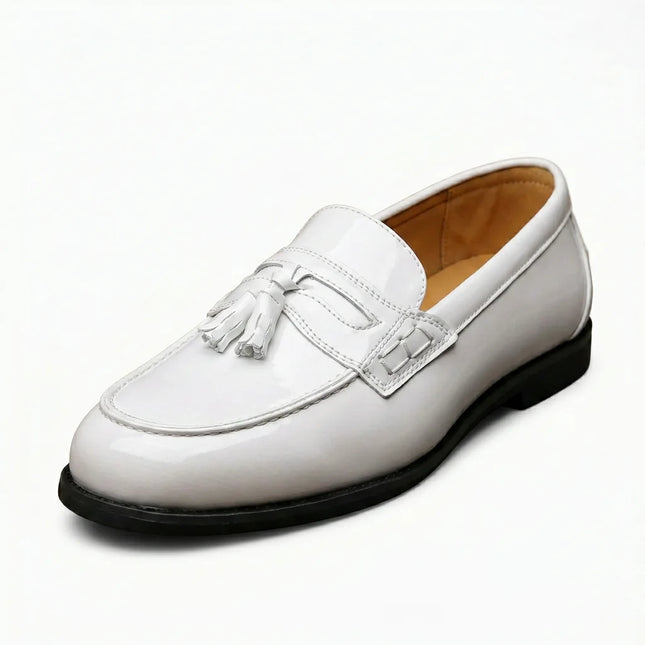 Mocassin cuir verni homme élégant mariage - Vue 3 - Mocassin