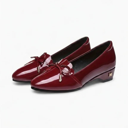 Mocassin cuir vernis femme style ballerine chic - Vue 1 - Mocassin