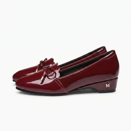 Mocassin cuir vernis femme style ballerine chic - Vue 2 - Mocassin
