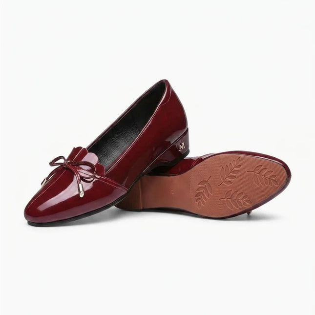Mocassin cuir vernis femme style ballerine chic - Vue 3 - Mocassin