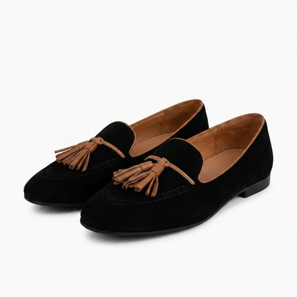 Mocassin daim à gland femme élégant - Vue 1 - Mocassin