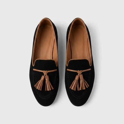 Mocassin daim à gland femme élégant - Vue 2 - Mocassin