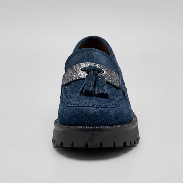 Mocassin daim à glands style vintage femme - Vue 3 - Mocassin