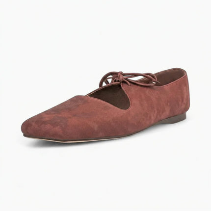 Mocassin daim bout carré femme élégant - Vue 1 - Mocassin
