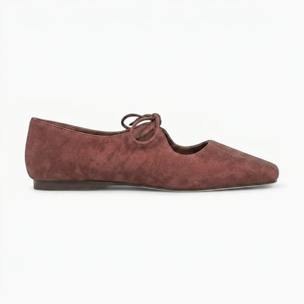 Mocassin daim bout carré femme élégant - Vue 2 - Mocassin