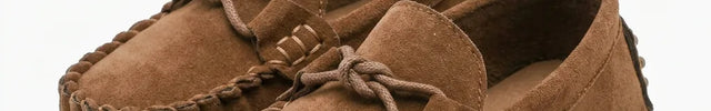 Mocassin daim enfant élégant à nœud papillon - Vue 1 - Mocassin