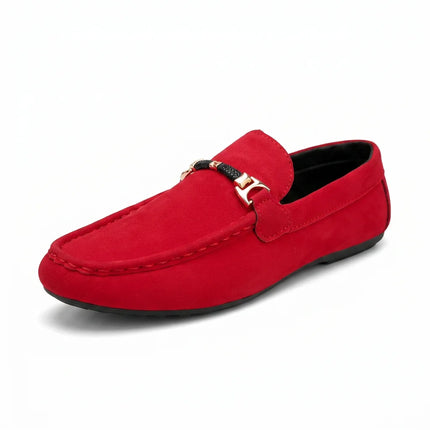 Mocassin daim homme à boucle chic décontracté - Vue 1 - Mocassin