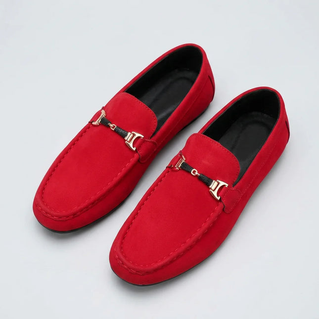 Mocassin daim homme à boucle chic décontracté - Vue 4 - Mocassin