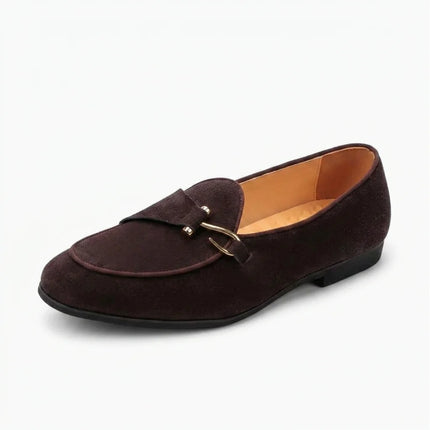 Mocassin daim homme luxe à boucle élégant - Vue 1 - Mocassin