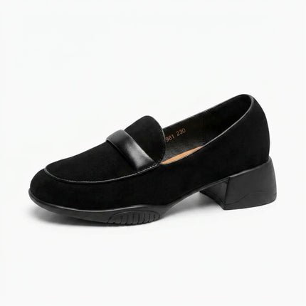 Mocassin daim suédé femme style britannique - Vue 1 - Mocassin