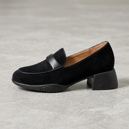 Mocassin daim suédé femme style britannique - Vue 2 - Mocassin