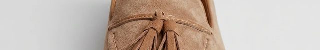 Mocassin daim véritable femme à glands style rétro - Vue 3 - Mocassin