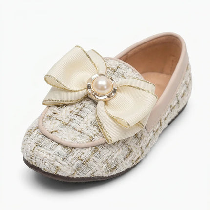 Mocassin enfant satin élégant avec nœud - Vue 1 - Mocassin