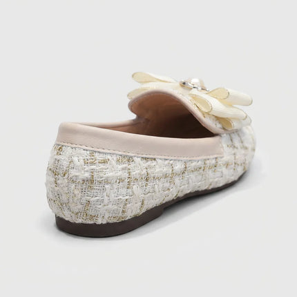 Mocassin enfant satin élégant avec nœud - Vue 2 - Mocassin