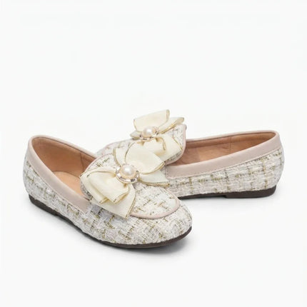 Mocassin enfant satin élégant avec nœud - Vue 3 - Mocassin