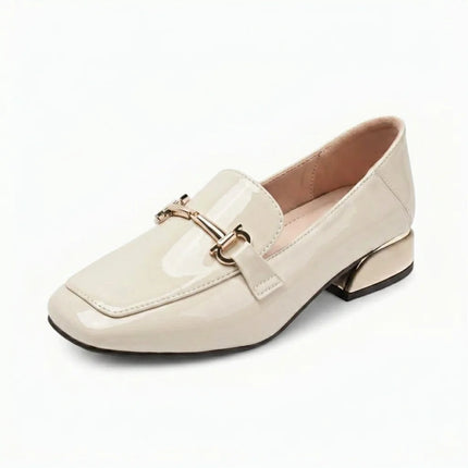 Mocassin mary jane vernis à talon carré femme - Vue 1 - Mocassin