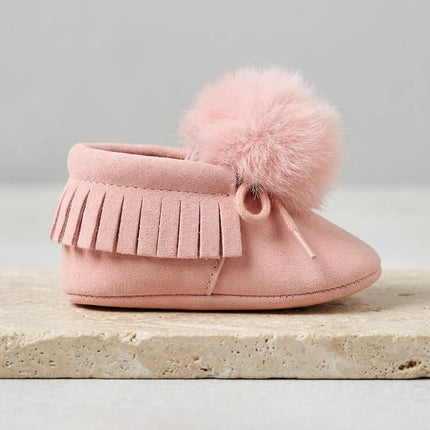 Mocassin suédine bébé fille hiver - Vue 2 - Mocassin