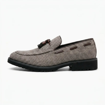 Mocassin toile homme style bateau à glands - Vue 1 - Mocassin