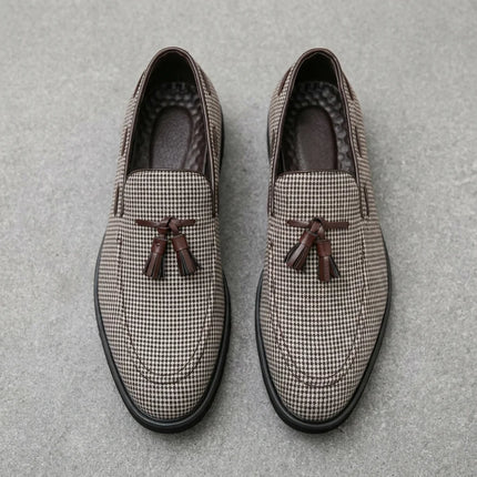 Mocassin toile homme style bateau à glands - Vue 3 - Mocassin